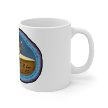 Load image into Gallery viewer, Baby Birds Battling Badminton Floater Coffee Mug (11 oz)
