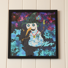 Load image into Gallery viewer, 11th Place Space Snowman Flipping The Bird Framed Print
