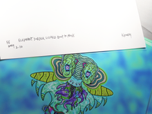 Load image into Gallery viewer, Sluggish Evolving Elephant Surfer Lizard Packing to Move (13x19 Glossy Full Art Print)
