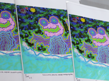 Load image into Gallery viewer, Radical Surfing Chicken Oyster (13x19 Glossy Border Signed Print)
