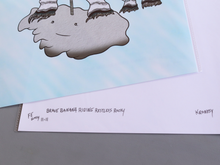 Load image into Gallery viewer, Brave Banana Riding Restless Rocky (13x19 Glossy Full Art Signed Print)
