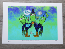 Load image into Gallery viewer, Friendly Future Square Dancing Budding Brothers (13x19 Glossy Border Signed Print)
