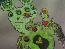 Load image into Gallery viewer, Friendly Working Worm Turtle Parrot (17x22 Fine Art Full Art Signed Print)
