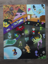Load image into Gallery viewer, Log Cabin Entrance Enters the Friendly Monsterz Verse (17x22 Fine Art Full Art Signed Print)
