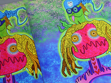 Load image into Gallery viewer, Pirate Mocking Tongue Turtle Rasta Apple Sasquatch (13x19 Print Glossy Full Art Signed Print)
