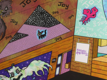 Load image into Gallery viewer, Log Cabin Entrance Enters the Friendly Monsterz Verse (17x22 Fine Art Full Art Signed Print)
