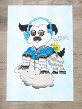 Load image into Gallery viewer, Brave Banana Riding Restless Rocky (13x19 Glossy Full Art Signed Print)
