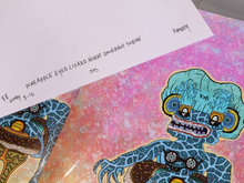 Load image into Gallery viewer, Pineapple Eyed Lizard Nurse Called Into Work During Doughnut Tubing (13x19 Glossy Full Art Signed Print)
