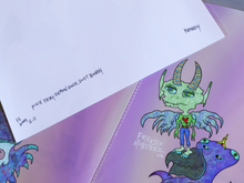 Load image into Gallery viewer, Pixie Fairy Demon Duck Dust Bunny (13x19 Glossy Full Art Signed Print)
