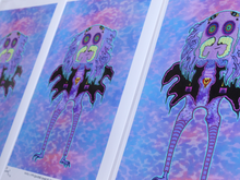 Load image into Gallery viewer, Overly Kind Balding Bouncer Biker Beetle (13x19 Glossy Border Signed Print)
