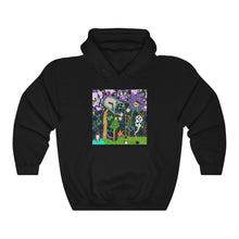 Load image into Gallery viewer, Friendly Daisy MailMan Patiently Passing Sticky Notes in a Whirlpool of Wonder (Hoodie)
